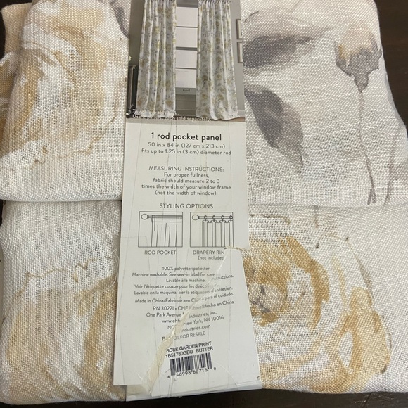 Nwt Peri Home Rose pink garden floral print butter single panel - Picture 3 of 5